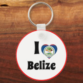 Ik hou van Belize en Belizean Heart - reizen/sport Sleutelhanger (Achterkant)