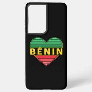 Ik hou van Benin, Beninese vlag kleuren hart Samsung Galaxy Hoesje