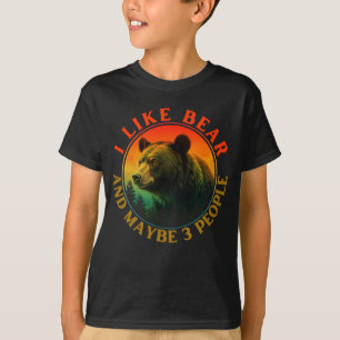 Ik hou van beren en misschien 3 mensen t-shirt
