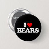 Ik hou van BEREN Ronde Button 5,7 Cm (Voorkant /achterkant)