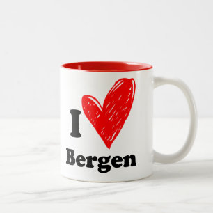 Ik hou van Bergen Tweekleurige Koffiemok