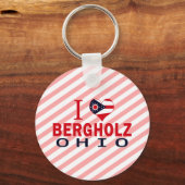 Ik hou van Bergholz, Ohio Sleutelhanger (Voorkant)
