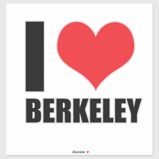 Ik hou van Berkeley Sticker (Vel)