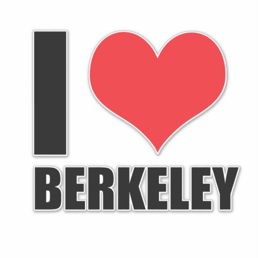 Ik hou van Berkeley Sticker (Voorkant)