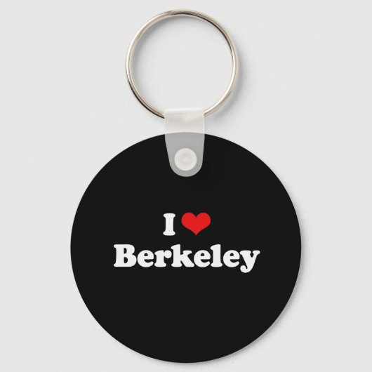 Ik hou van Berkeley Tshirt White Tshirt Sleutelhanger (Voorkant)