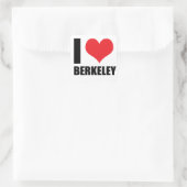 Ik hou van Berkeley Vierkante Sticker (Tas)