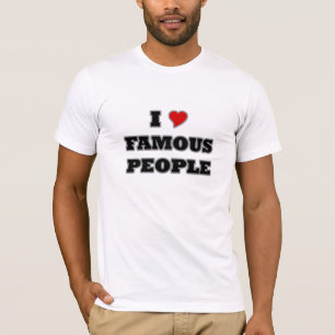 Ik hou van beroemde mensen t-shirt