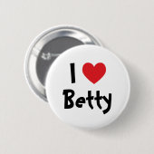 Ik hou van Betty Ronde Button 5,7 Cm (Voorkant /achterkant)