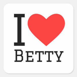 Ik hou van Betty Vierkante Sticker