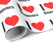 Ik hou van bevers cadeaupapier (Rol Hoek)