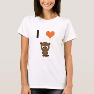 Ik hou van bevers t-shirt
