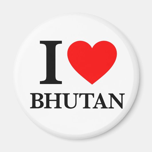 Ik hou van Bhutan Magneet (Voorkant)