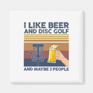 Ik Hou Van Bier En Discgolf En Misschien 3 Mensen Magneet