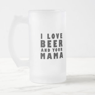 Ik hou van bier en je moeder matglas bierpul