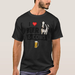 Ik hou van bier en koeien Christelijke boerderij T-shirt