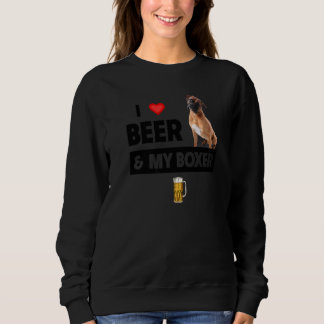 Ik hou van bier en mijn boxer Bulldog mama papa Do Trui
