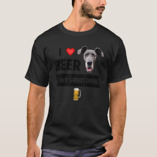 Ik hou van bier en mijn grote dans van mam papa. t-shirt