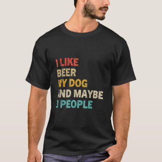 Ik hou van bier en mijn hond en misschien wel 3 me t-shirt
