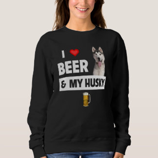 Ik hou van bier en mijn Husky mama papa Siberian A Trui
