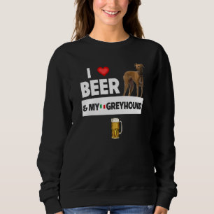 Ik hou van bier en mijn Italiaanse Greyhound-hond  Trui