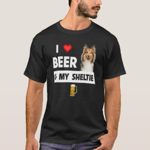 Ik hou van bier en mijn Sheltie Parent Shetland Sh T-shirt