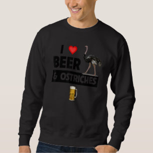Ik hou van bier en struisvogels die dierentuin die trui
