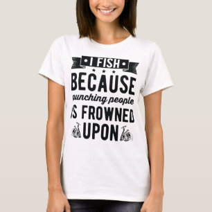 Ik hou van bier en visserij en misschien 3 mensen t-shirt