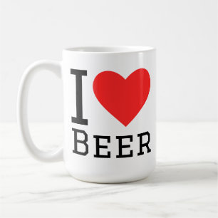 Ik hou van bier koffiemok