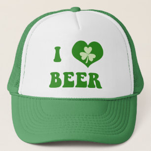 Ik Hou Van Bier Retro Ierse Trucker Hoed Cap Pet