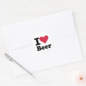 Ik hou van bier ronde sticker (Envelop)