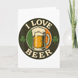 Ik hou van bier St. Patrick Dag Drinken Irieam Ier Kaart