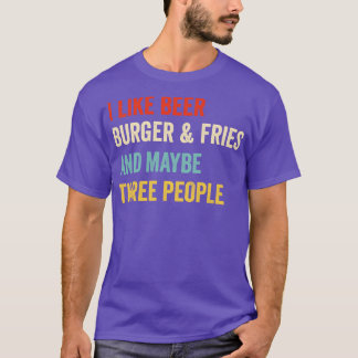Ik hou van bierburger friet t-shirt