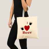 Ik hou van bierdesign tote bag (Voorkant (product))