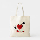 Ik hou van bierdesign tote bag (Achterkant)