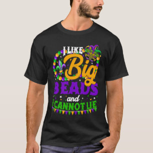 Ik hou van Big Beads en ik kan geen Festival Mardi T-shirt