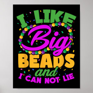 Ik hou van Big Beads en ik kan niet van Funny Mard Poster