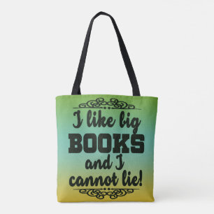 Ik hou van Big Books en ik kan geen levendige leze Tote Bag