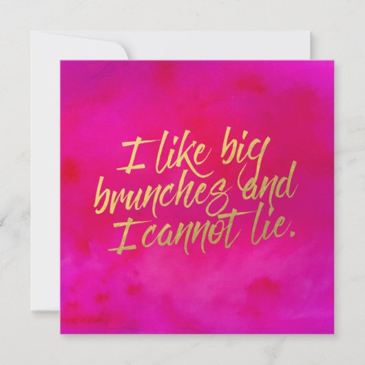 Ik hou van Big Brunches Invitation Pearl Shimmer P Kaart (Voorkant)