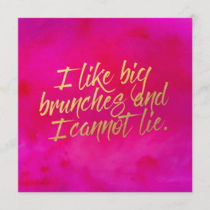 Ik hou van Big Brunches Invitation Pearl Shimmer P Kaart