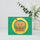Ik hou van Big Buns, Kawaii Big Burger Briefkaart (Staand voorkant)