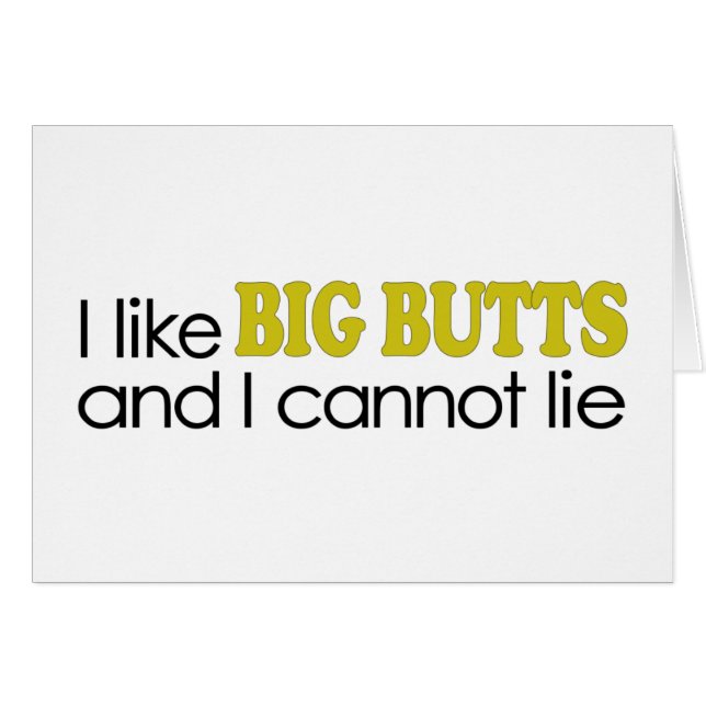 Ik hou van Big Butts (Voorkant Horizontaal)