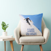 Ik hou van Big Dpomp Snow Ski Downhill Kussen (Stoel)