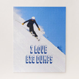 Ik hou van Big Dpomp Snow Ski Downhill Legpuzzel