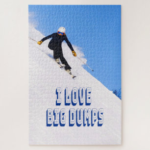 Ik hou van Big Dpomp Snow Ski Downhill Legpuzzel