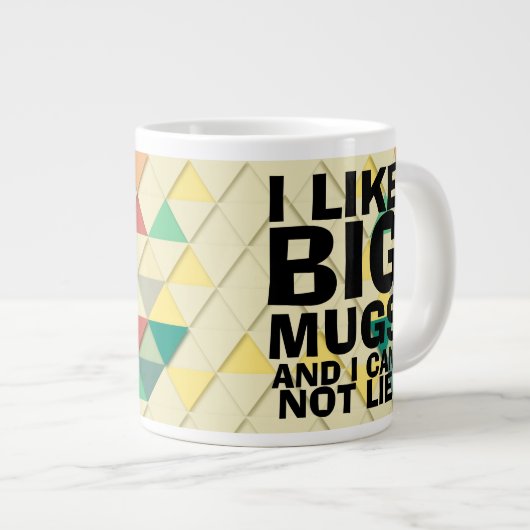 Ik hou van Big Mokken Modern Triangle Pattern Funn (Voorkant rechts)
