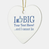 Ik hou van Big Personalize dit met Jouw tekst Keramisch Ornament (Links)