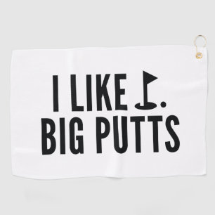 Ik hou van Big Putts Golfhanddoek
