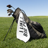 Ik hou van Big Putts Golfhanddoek (Groen)