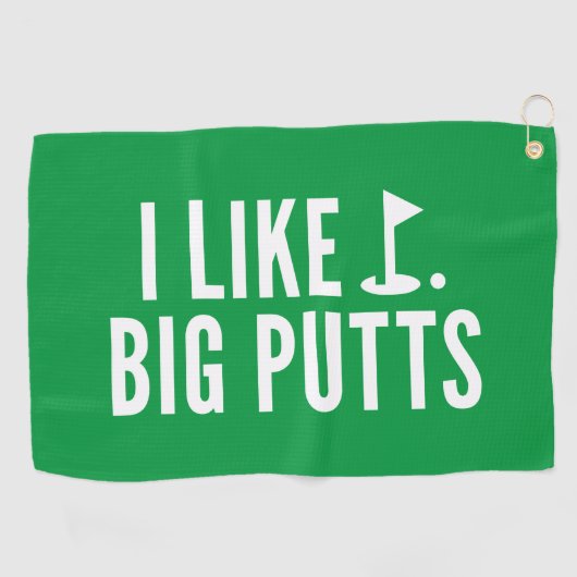 Ik hou van Big Putts Golfhanddoek (Horizontaal)