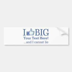 Ik hou van Big Specialized met Jouw tekst Creation Bumpersticker